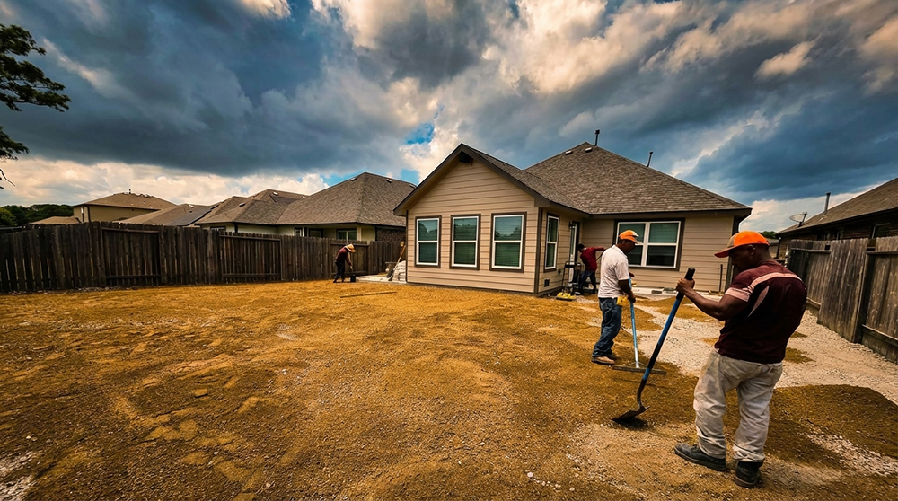 Backyard landscaping and renovation in Baytown, TX